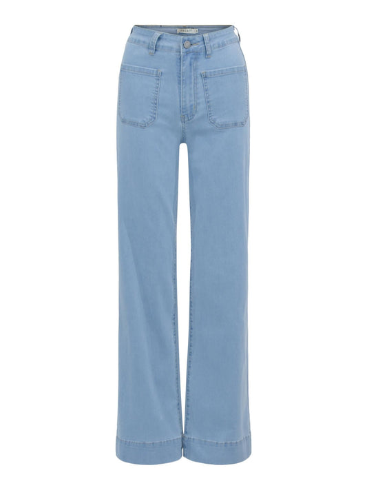 Bootcut damejeans med lommer – Lys blå | LØVIA