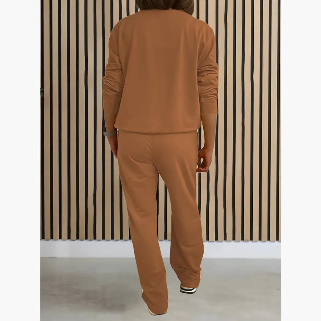 2-delt damesett med glidelås og bukse – stilren og komfortabel | LØVIA