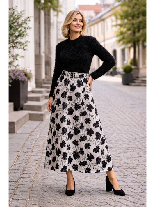 Cord Maxiskjørt – Vintage Peony