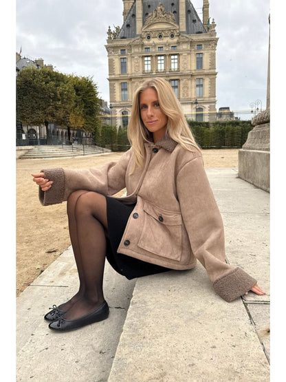 Sia Teddyjakke i Lys Brun