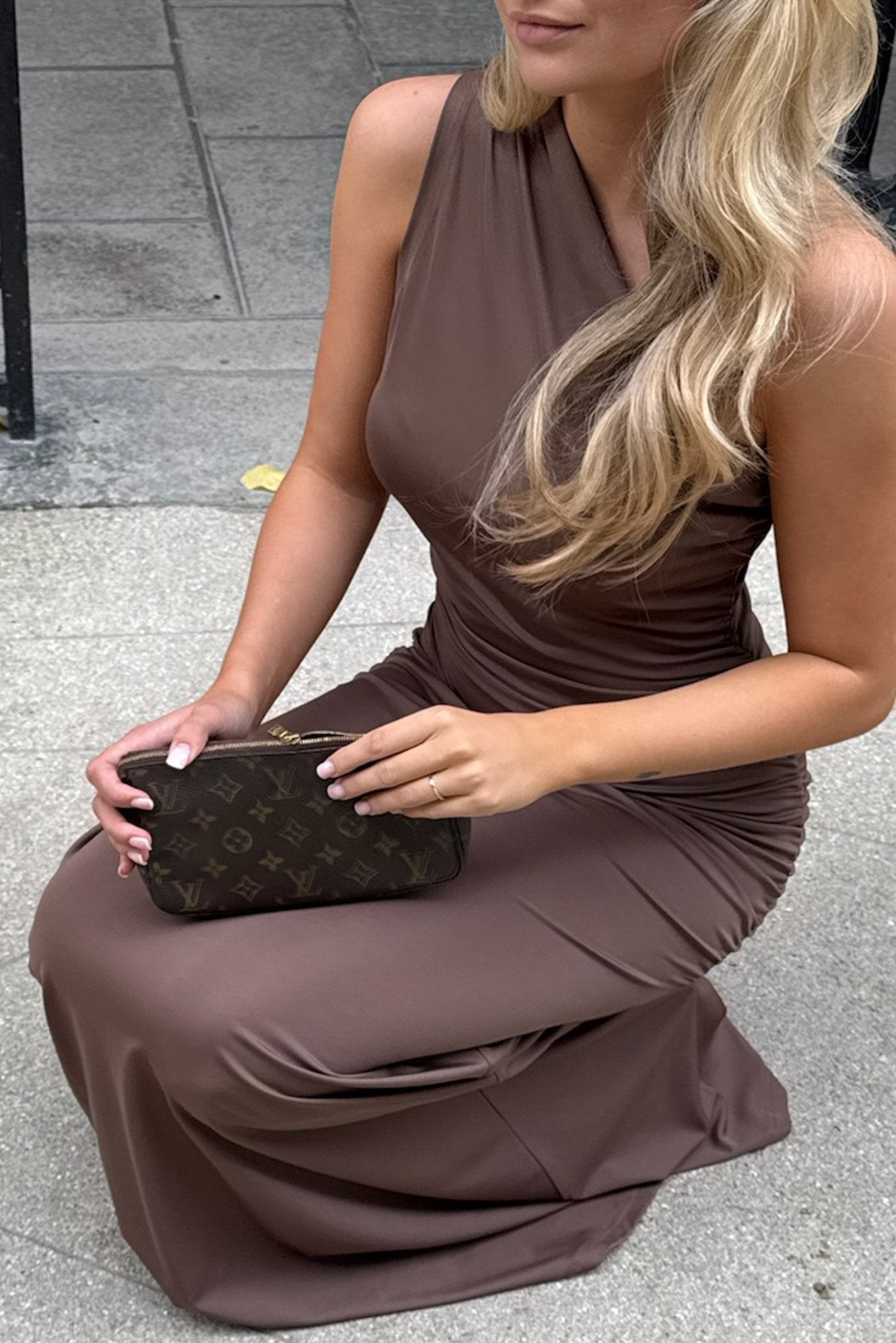 Andrea Maxikjole – Mørk Brun