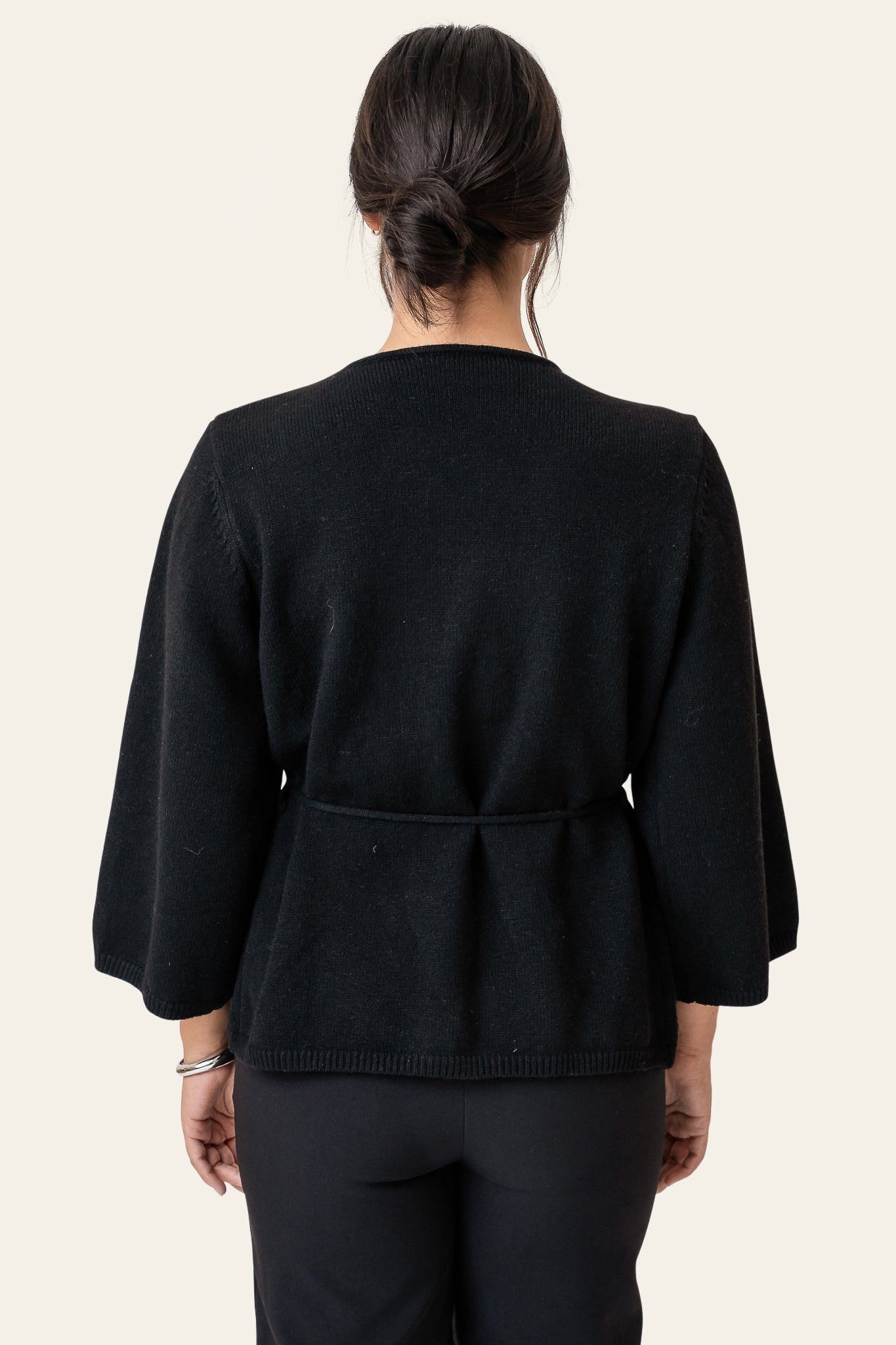 Anne Omslagscardigan – Svart