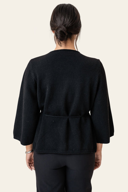 Anne Omslagscardigan – Svart